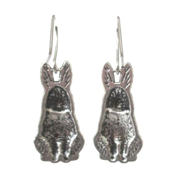 New Bunny Rabbit Earrings Stainless Ear Wires - Nature Jewelry - Gift Boxed - Picture 3 of 4